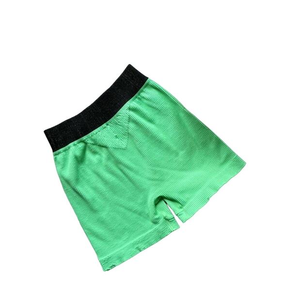 Free People Prajna Workout Short Sz M L Green Pull On Ribbed Knit Fitted Stretch - Picture 9 of 10